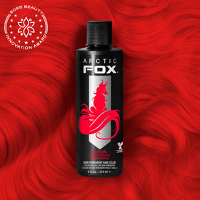 ARCTIC FOX Poison hair application demonstrates smooth, smear-resistant color during use.