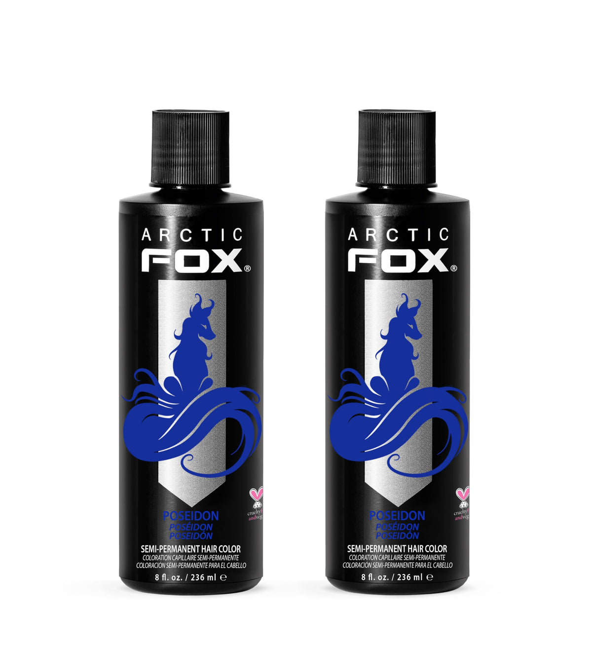 ARCTIC FOX Poseidon blue dye bottle for bold color payoff