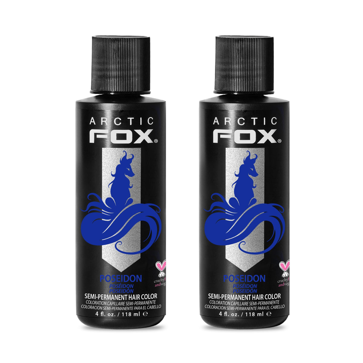 ARCTIC FOX Poseidon blue dye bottle for vibrant at-home color.