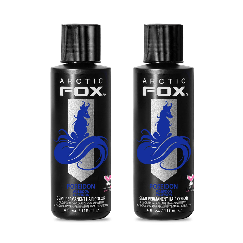 ARCTIC FOX Poseidon blue dye bottle for vibrant at-home color.