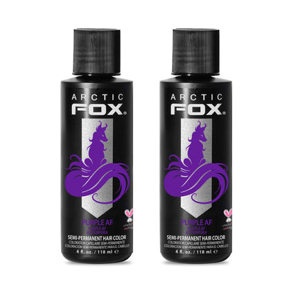 ARCTIC FOX Purple AF bottle pour shows vibrant semi-permanent color.