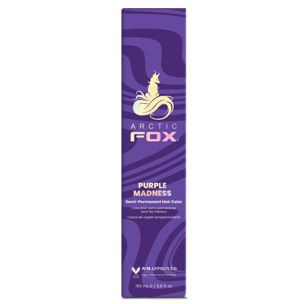 ARCTIC FOX Purple Madness bottle pour reveals bold violet tone for vibrant results on pre-lightened hair