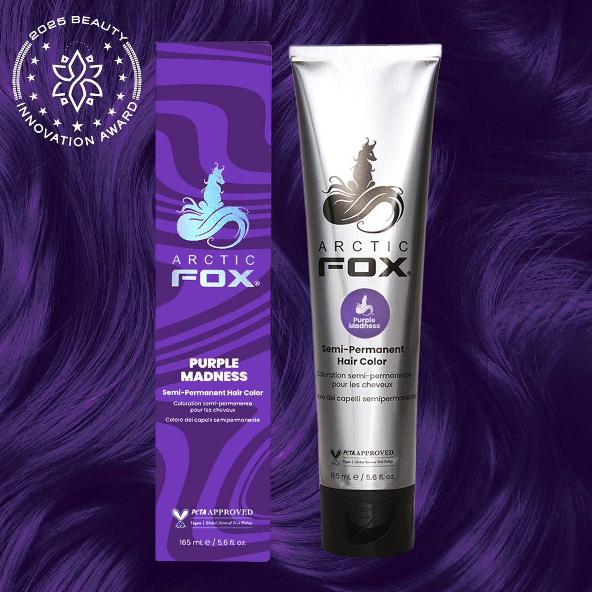 ARCTIC FOX Purple Madness cream application demonstrates easy at-home color with salon-like results