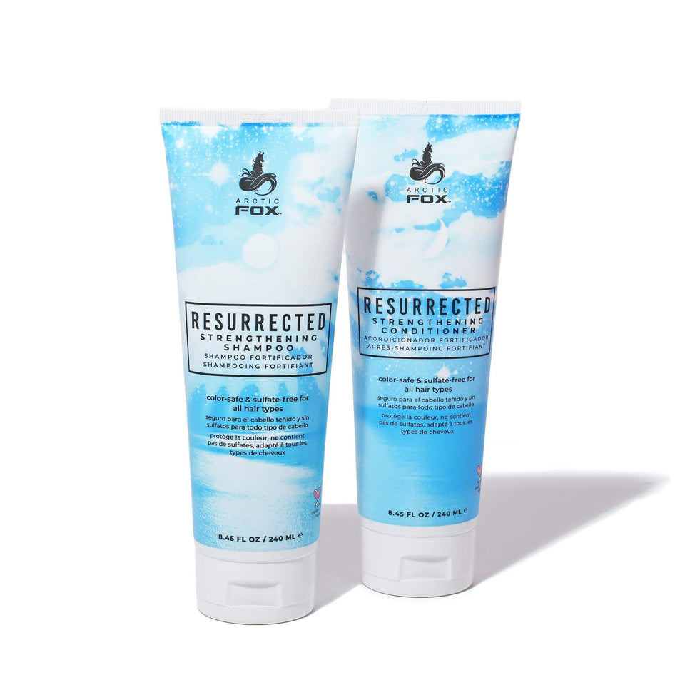 ARCTIC FOX Resurrected shampoo bottle highlights elasticity and shine