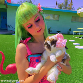 Arctic Fox Space Cowgirl green dye on pre-lightened hair yields intense results.