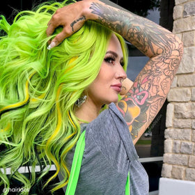Arctic Fox Space Cowgirl green dye packaging highlights vegan, cruelty-free ingredients.