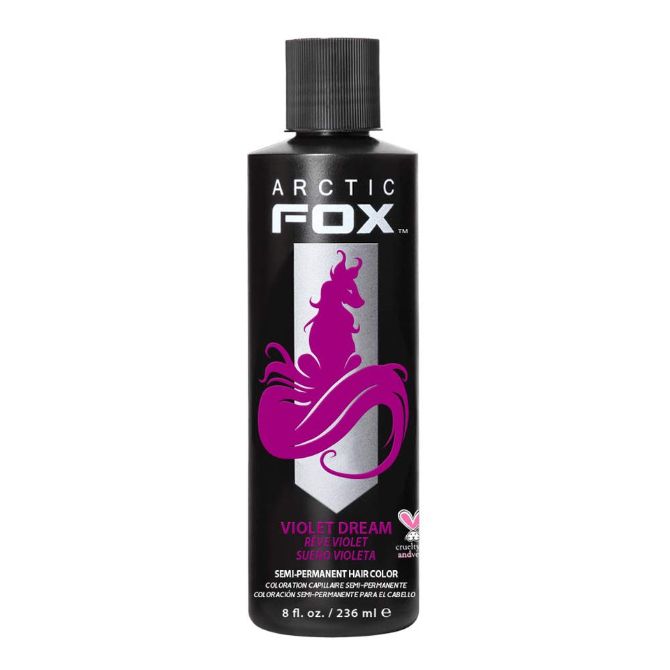 ARCTIC FOX Violet Dream bottle showcasing rich purple pigment for bold color looks.