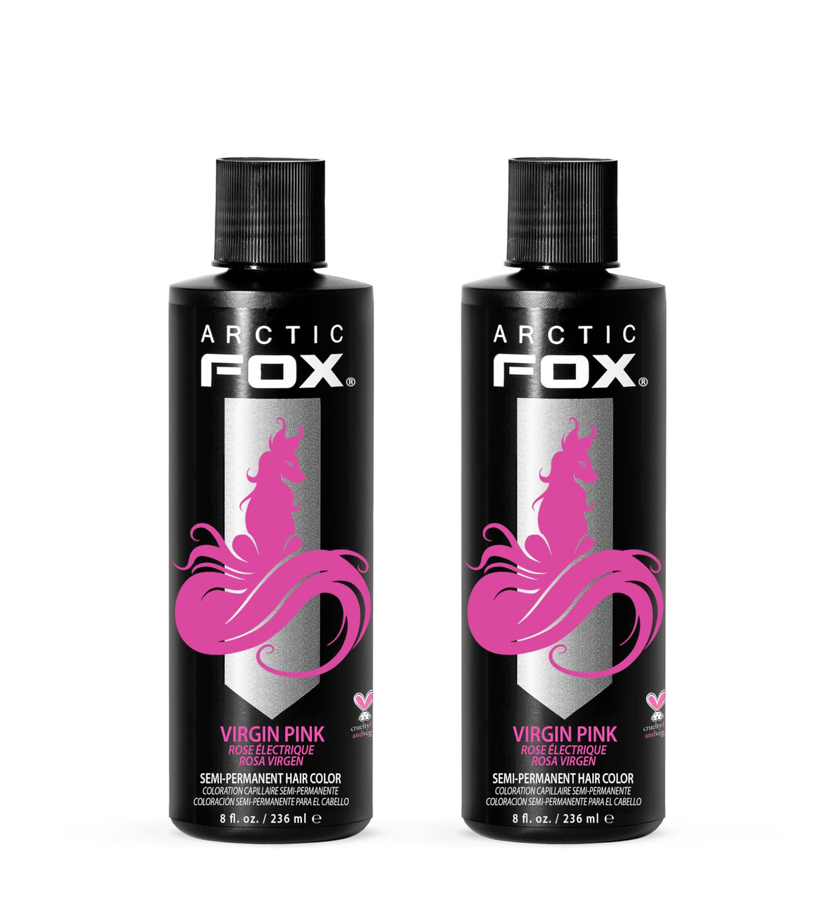 ARCTIC FOX Virgin Pink dye bottle for at-home bold color application
