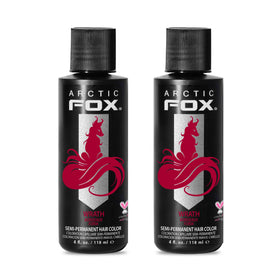 Arctic Fox Wrath bottle closeup showing vibrant red color option.