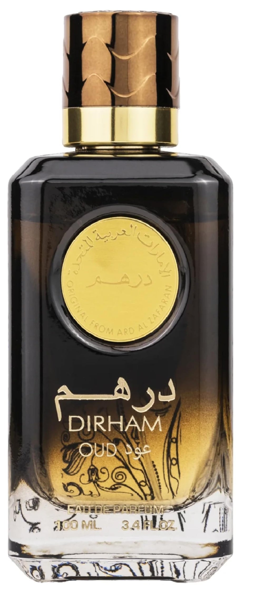 Ard Al Zaafaran Dirham Oud EDP bottle front, ideal for daily wear and evening refinement.