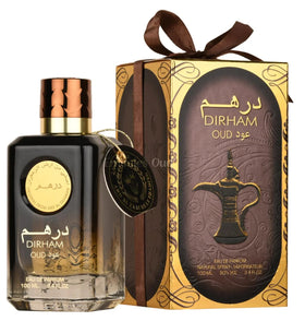 Elegant Ard Al Zaafaran box for Dirham Oud EDP, ideal for gifting.