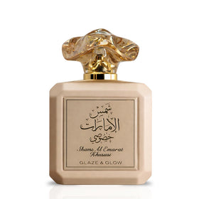 Ard Al Zaafaran Shams Al Emarat Glaze & Glow bottle front, premium everyday luxury