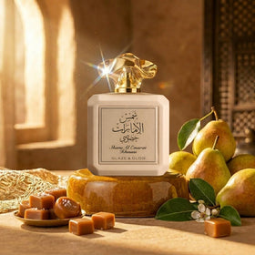 Lifestyle scene featuring Shams Al Emarat Glaze & Glow on wrist for elegant evenings