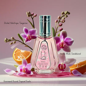 Ard Al Zaafaran Yara EDP nozzle closeup reveals refined spray detail.