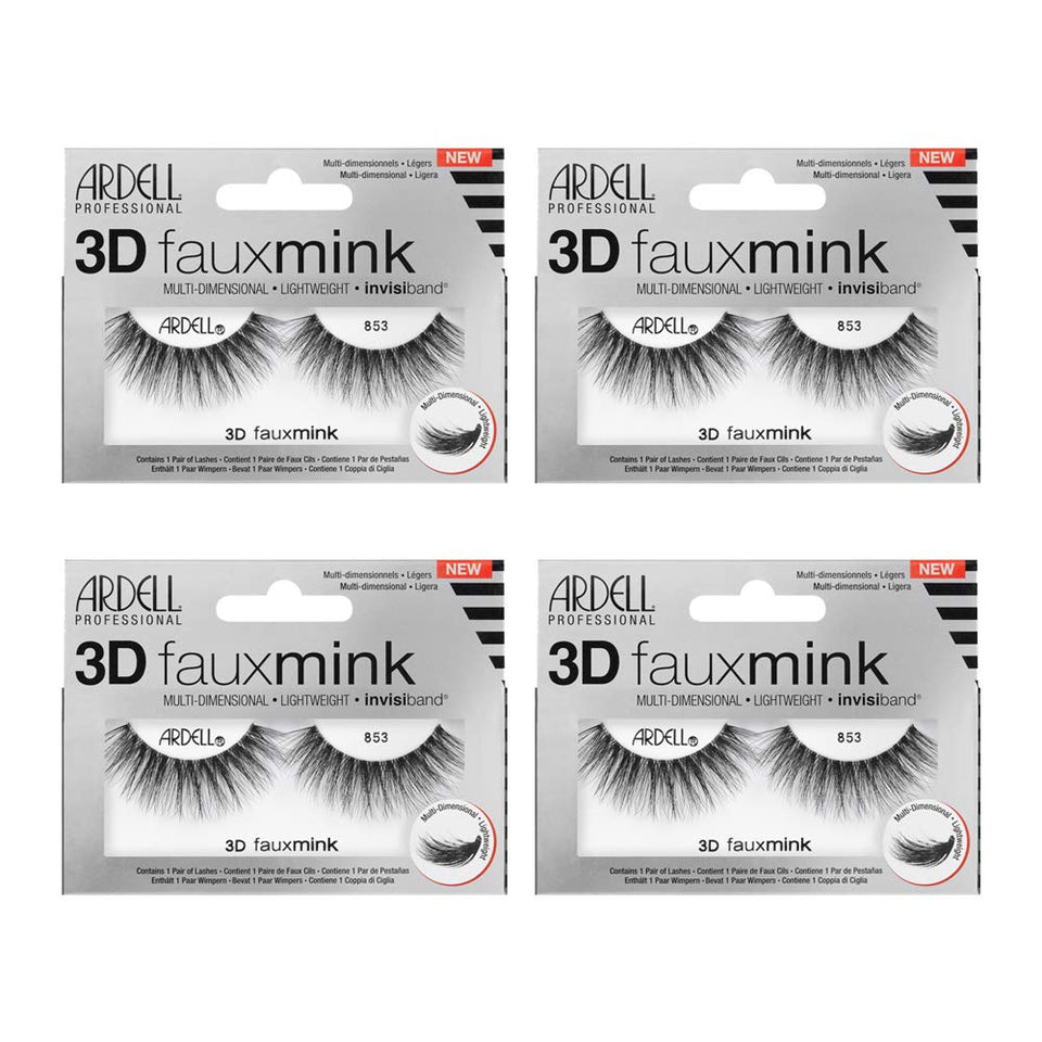 Ardell 3D Faux Mink 853 fluffy volume strip lashes for dramatic eyes