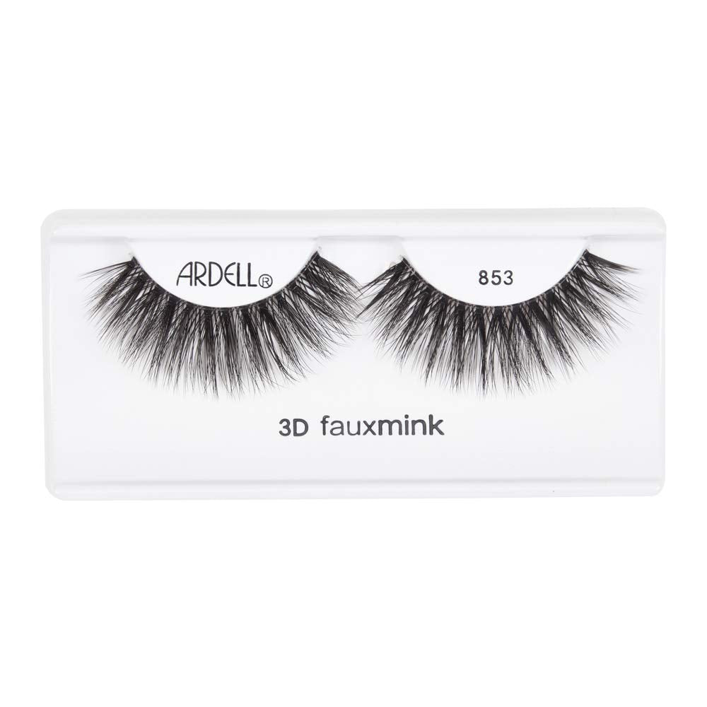 Ardell 3D Faux Mink 853 wispy crisscross center elongation for wider gaze