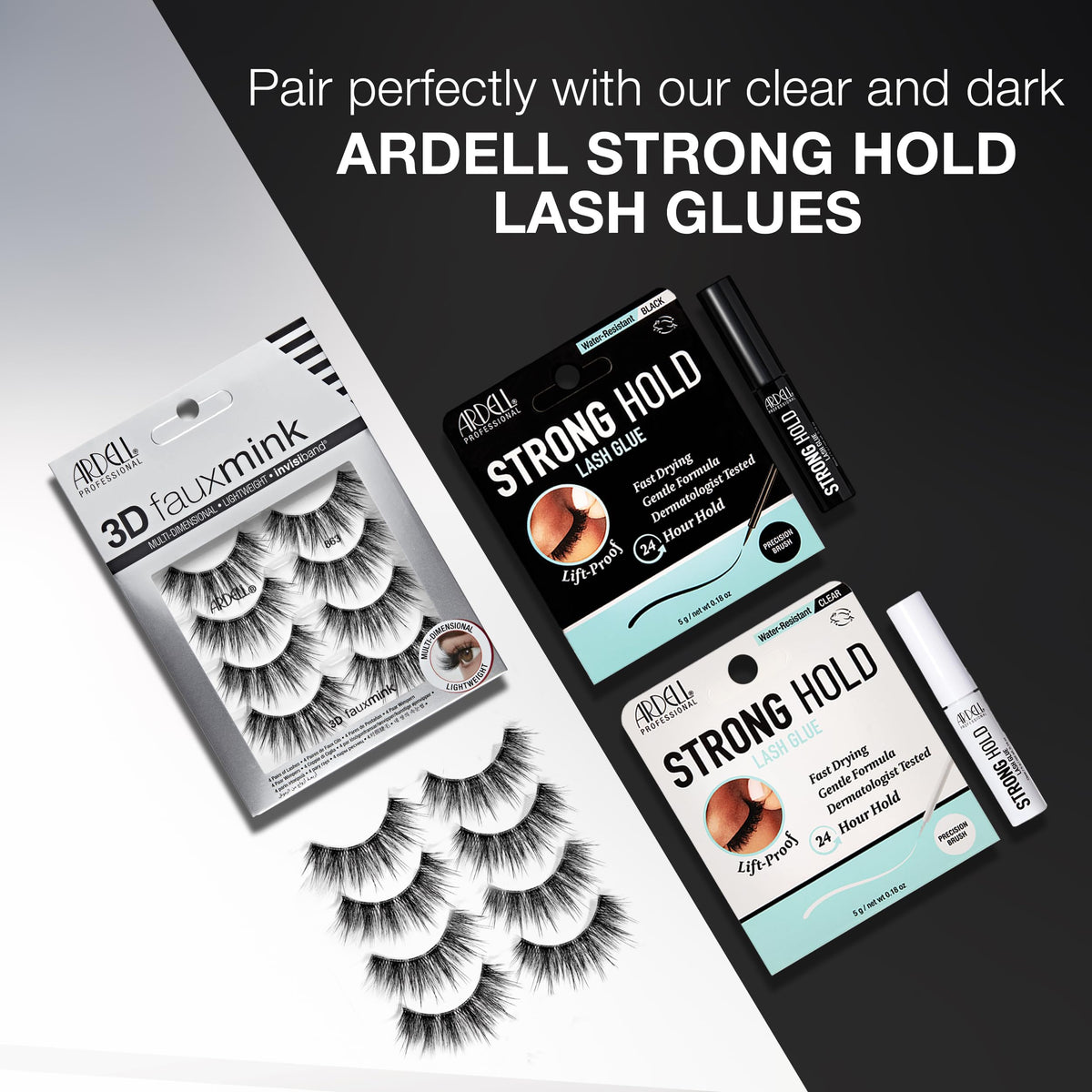 Ardell 3D Faux Mink 863 durable lashes for repeated wear.
