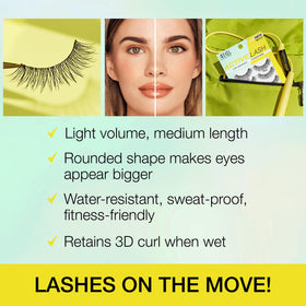 Ardell Active Gainz Lashes flexible lash band for seamless application and secure wear.