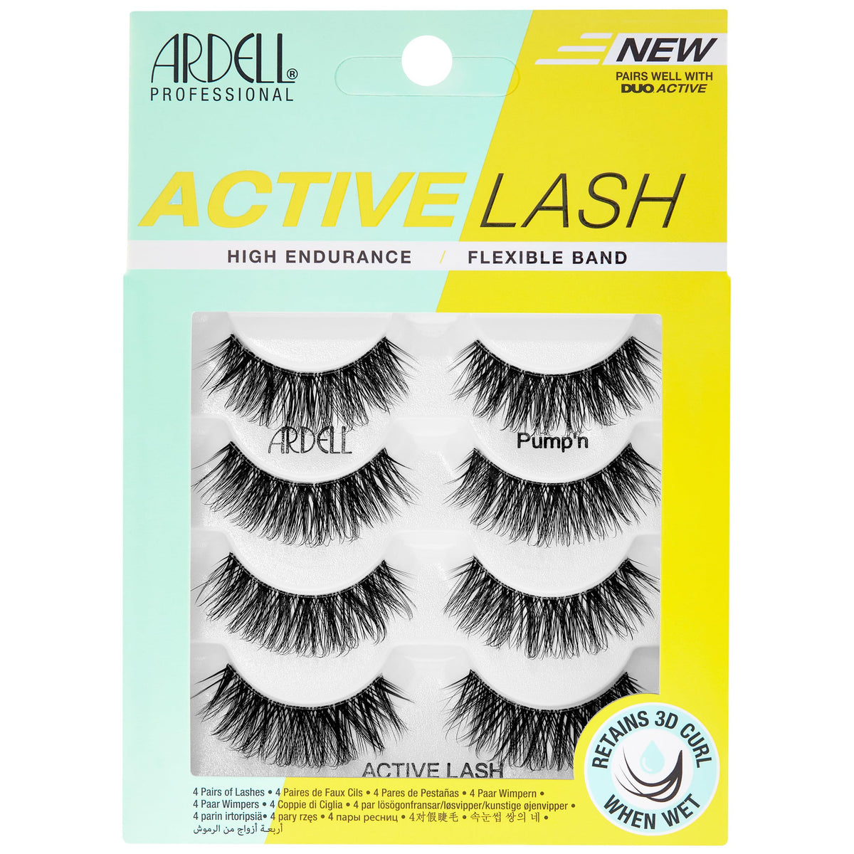Ardell Active Lash Pump'n band closeup shows flexible lash band for comfortable wear.