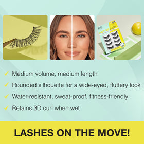 Ardell Active Lash Pump'n water-resistant profile withstands humidity and rain.