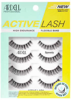 Ardell Active Lash Speedy strip lashes water-resistant for workouts and daily wear.