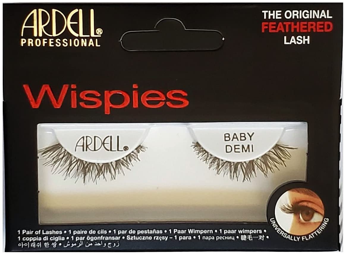 Ardell Baby Demi Wispies close-up shows natural, lightweight lash band