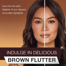 Ardell Balayage Wispies Chocolate band closeup shows a clear flexible band.