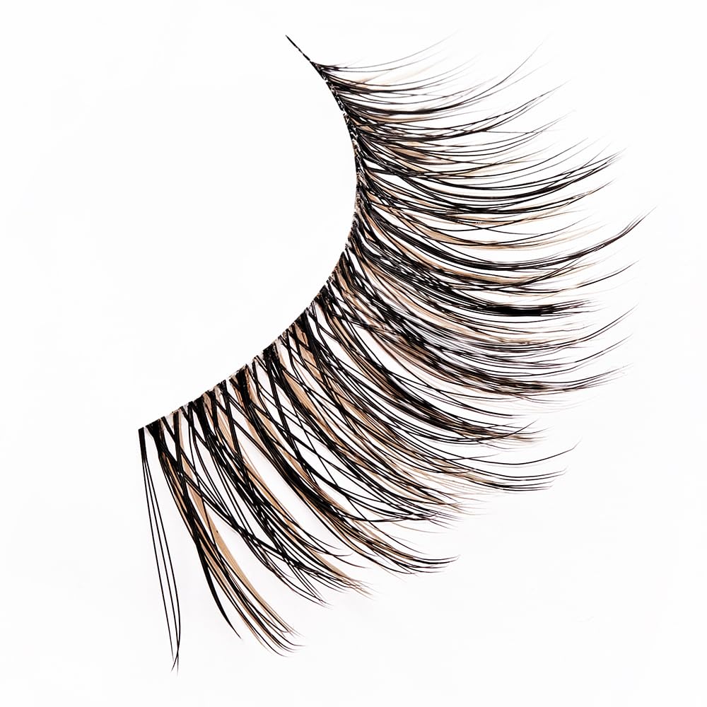 Ardell Chestnut-toned lashes worn look showing natural blend with dark lash base
