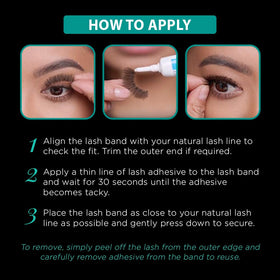 Ardell Demi 101 cruelty-free human-hair lashes reusable up to three weeks.