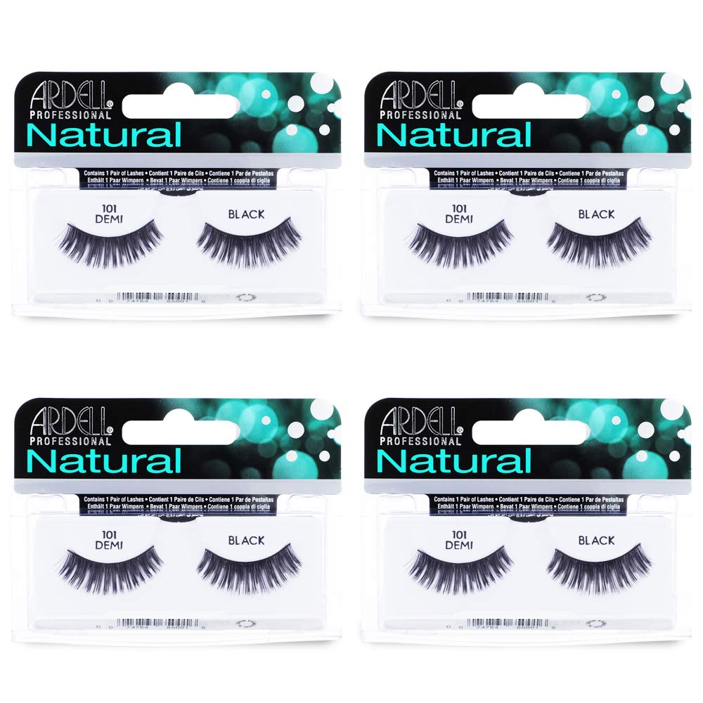 Ardell Demi 101 black lashes for a natural daily look.