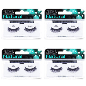 Ardell Demi 101 black lashes for a natural daily look.
