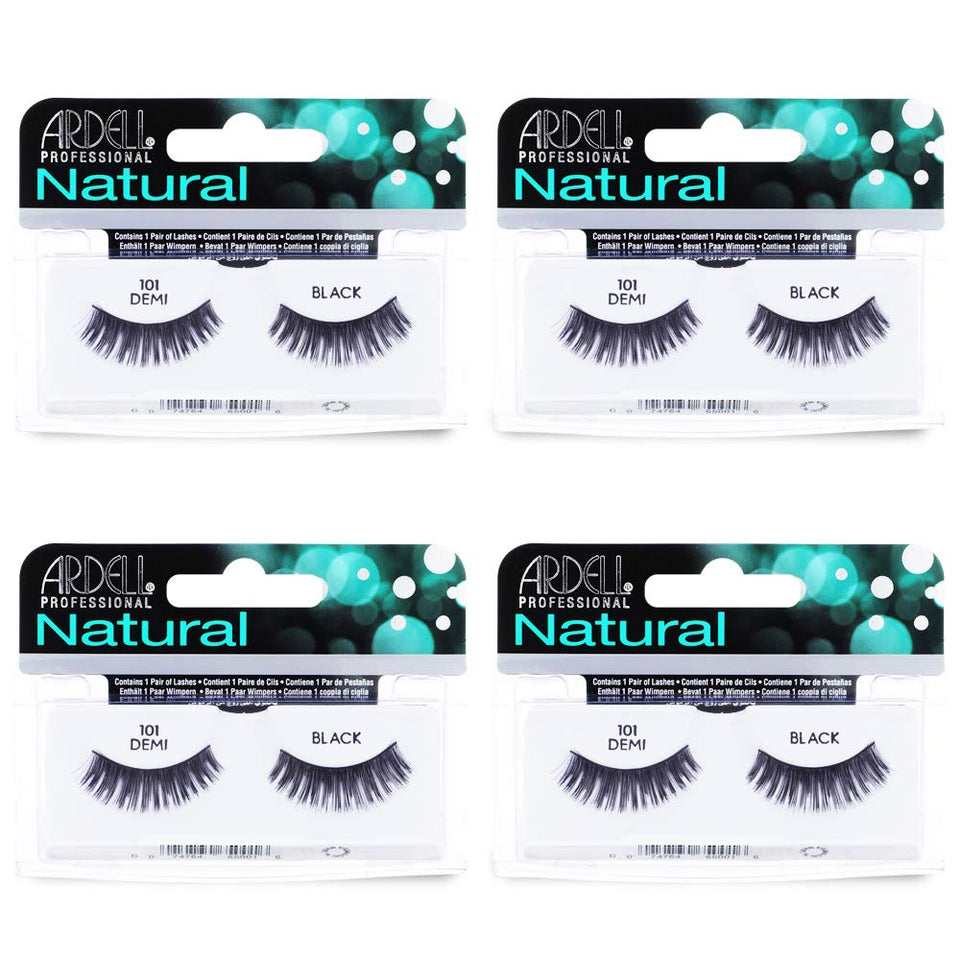 Ardell Demi 101 black lashes for a natural daily look.