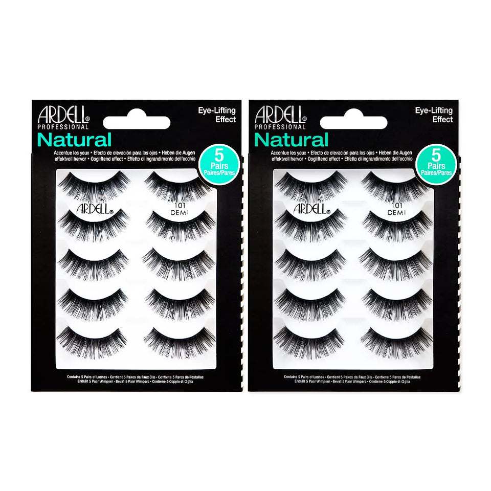 Ardell Demi Wispies 101 bundle displays natural-looking lashes for everyday wear.