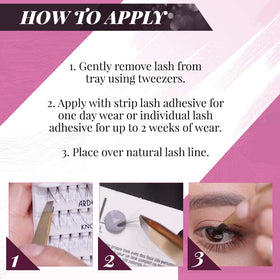 Ardell knot-free lash clusters deliver a natural, weightless look for daily wear