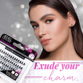 Ardell Double Up Short Individual Lashes close-up shows double thickness for bolder looks