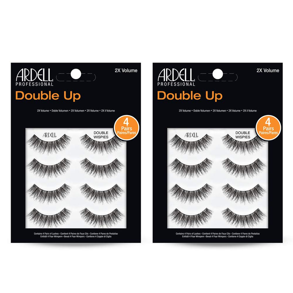 Ardell Double Up Wispies lash band close-up, invisible finish for seamless daily wear.