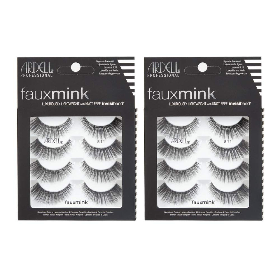 Ardell Faux Mink 811 multipack lashes in box for versatile everyday looks