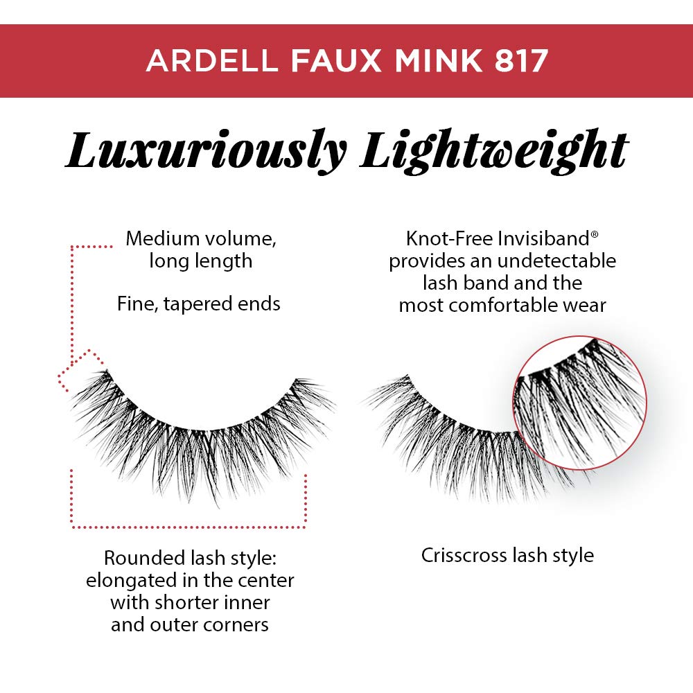 Ardell Faux Mink 817 long center creates eye-opening definition.