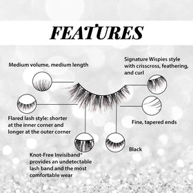 Ardell Lightweight faux mink lashes delivering soft, featherlike volume