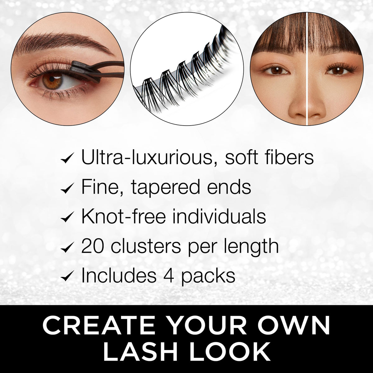 Ardell Faux Mink DIY Lash Clusters – precise placement supports customizable volume