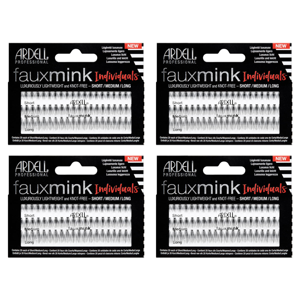 Ardell Faux Mink DIY Lash Clusters – short medium long pack enables versatile looks