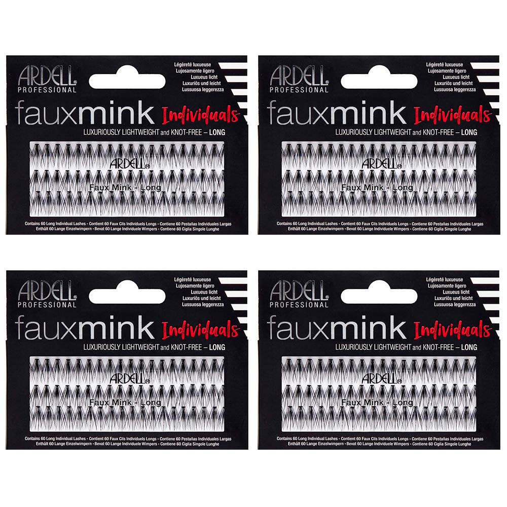 Ardell Faux Mink long black lash clusters for natural, dramatic eyes