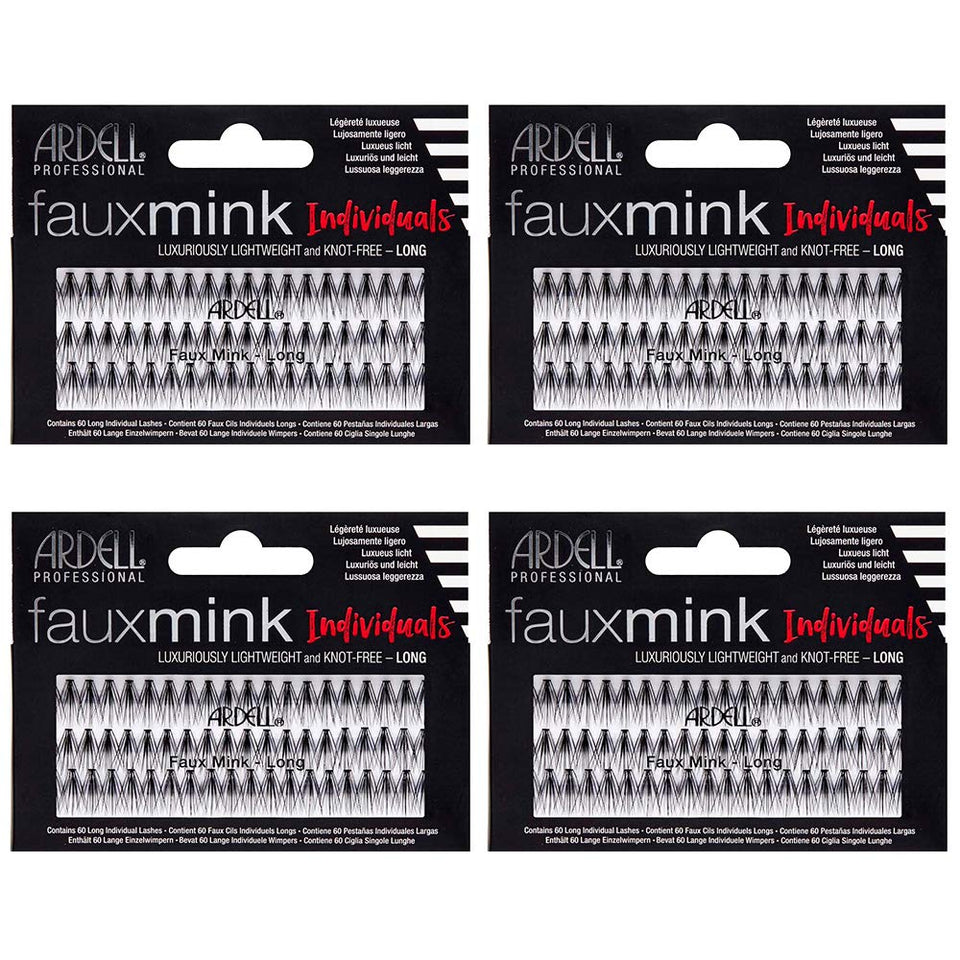 Ardell Faux Mink long black lash clusters for natural, dramatic eyes