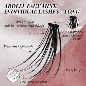 Premium ultra-soft strands of Ardell faux mink individual lashes