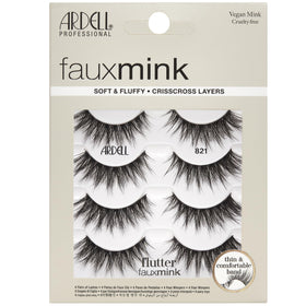 Ardell Faux Mink Lashes Flutter 821—soft, fluffy lashes that blend naturally with your own lashes