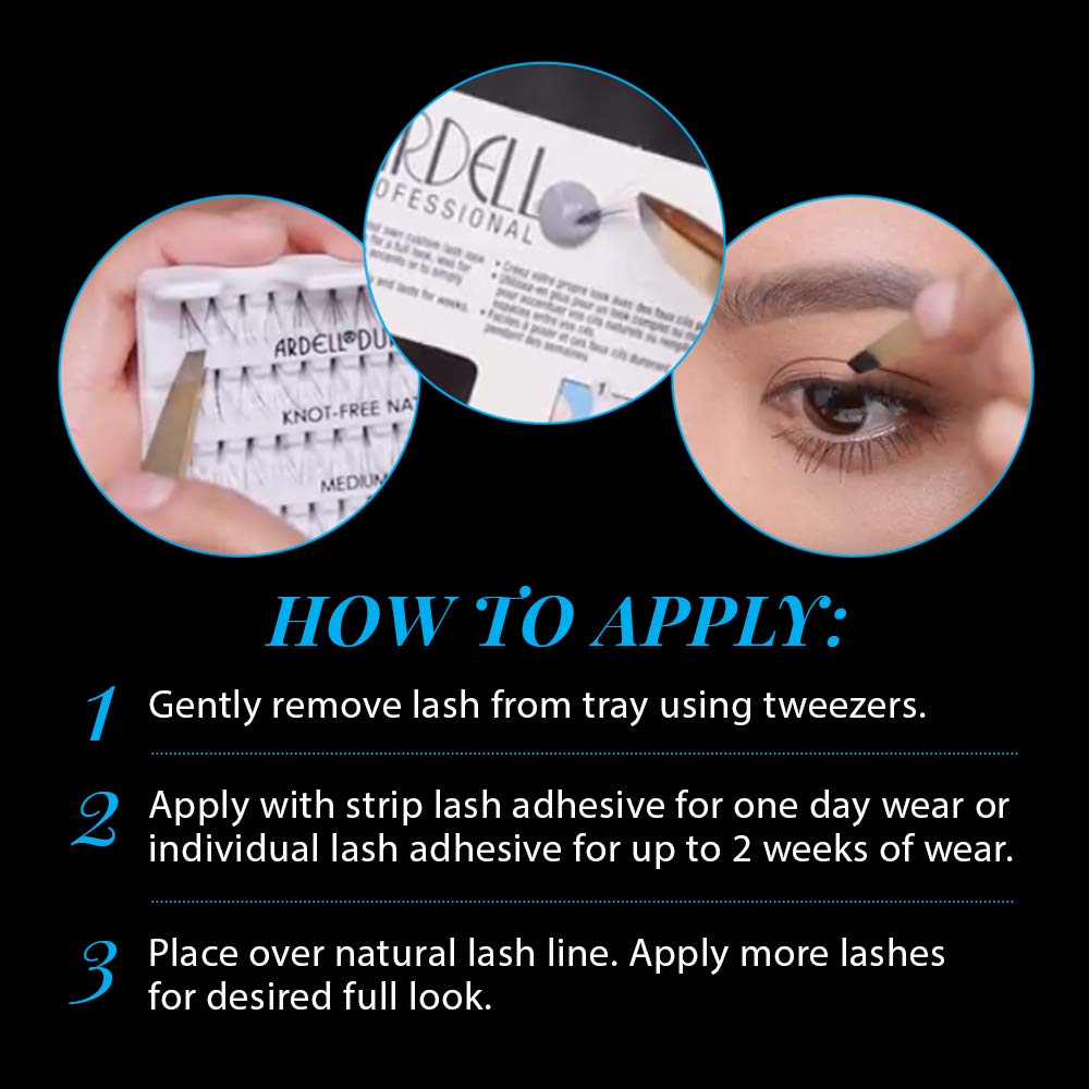 Ardell knot-free top-band provides a natural look and easy application.