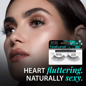 Ardell Lacies Black lashes with crisscrossed ends for a subtle winged look