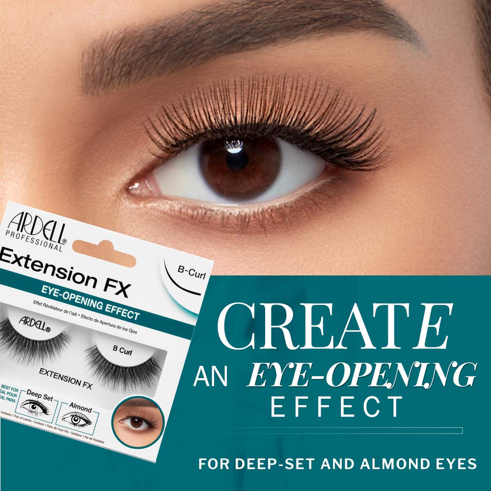 Ardell FX B Curl knot-free invisiband creates a seamless, comfortable lash line.
