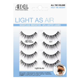 Ardell Light As Air 521 lashes pack view, lightweight enhancement for natural daily wear