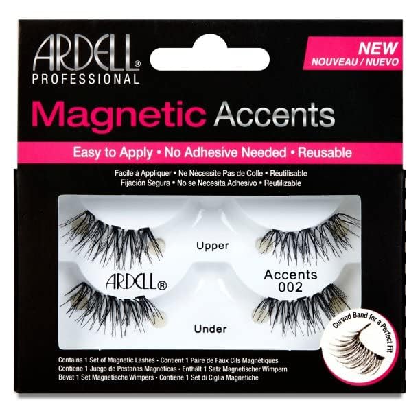 Ardell Accents 002 with six magnets for secure, adhesive-free wear.
